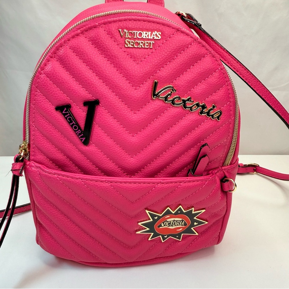 Victoria's Secret Vibrant Pink Quilted Backpack NWOT